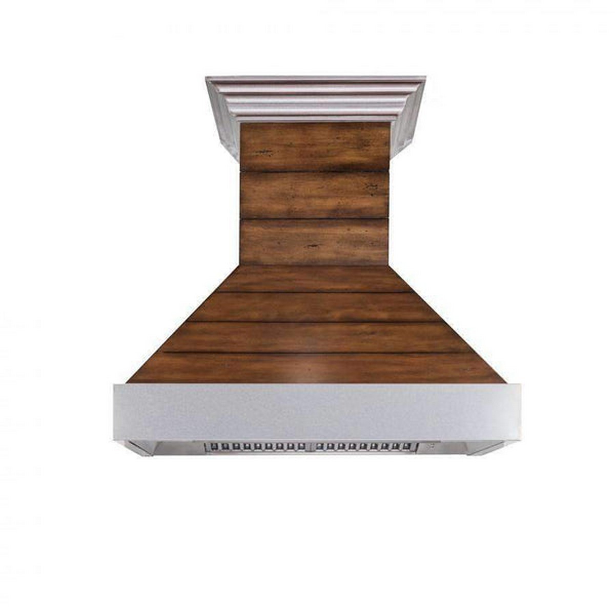 ZLINE 365BB-30 30 X 17 1/2 INCH CONVERTIBLE VENT WOODEN WALL RANGE HOOD IN WOOD AND SHIP LAP BROWN