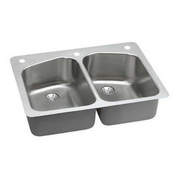 ELKAY LKHSR33229PD0 STAINLESS STEEL 33 L X 22 W X 9 D KITCHEN SINK WITH PERFECT DRAINS