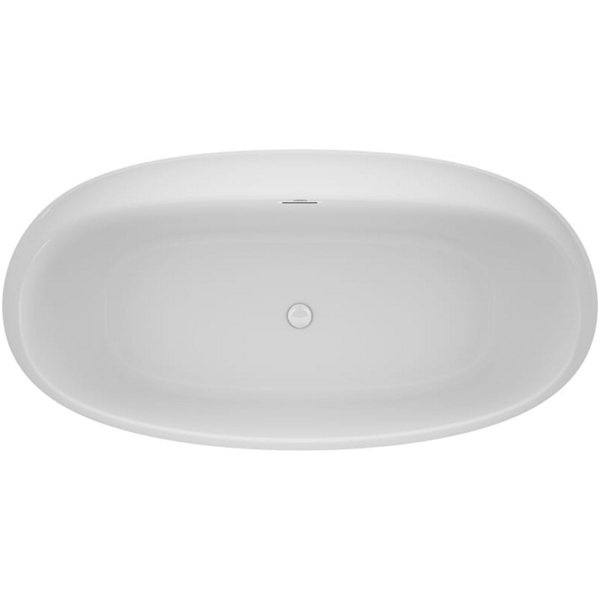 JACUZZI AMF6734BCXXXXG AMALIA 67 X 34 INCH FREESTANDING ACRYLIC SOAKING BATHTUB IN WHITE WITH CENTER DRAIN, POP-UP DRAIN ASSEMBLY AND OVERFLOW