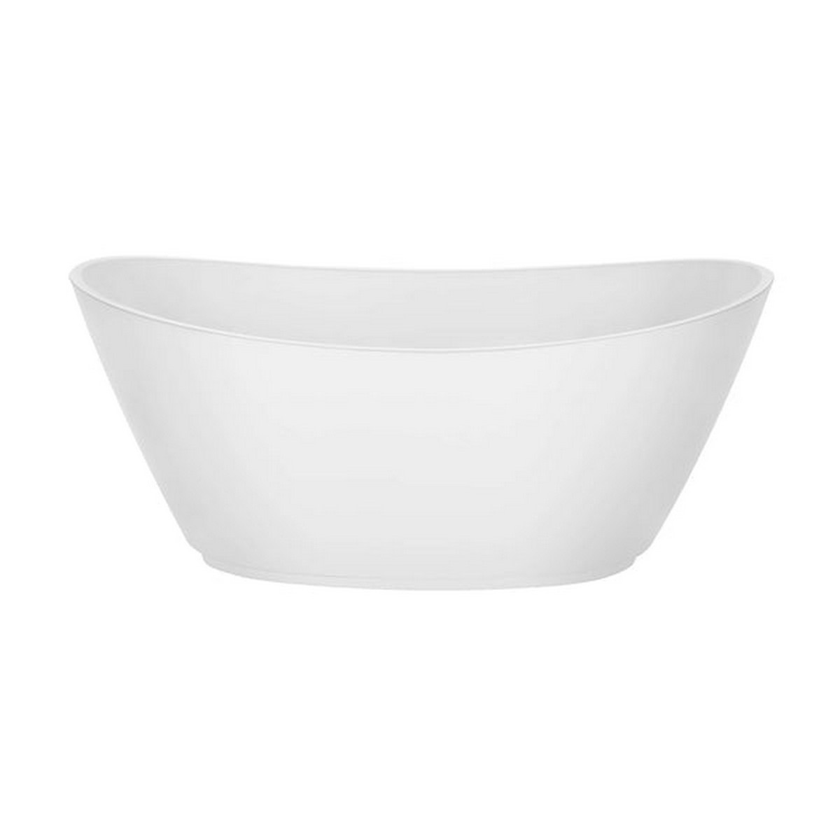 EMPAVA EMPV-69FT1603 68 7/8 X 28 3/4 INCH FREESTANDING OVAL SOAKING BATHTUB WITH CENTER DRAIN IN WHITE