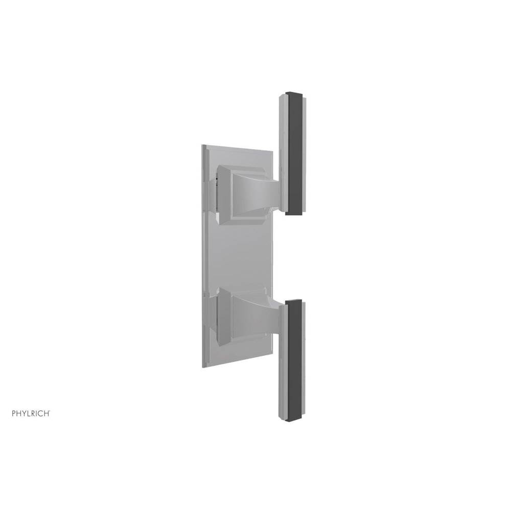 PHYLRICH 4-463 WAVELAND 4 INCH WALL MOUNT TWO LEVER HANDLES THERMOSTATIC VALVE WITH VOLUME CONTROL OR DIVERTER