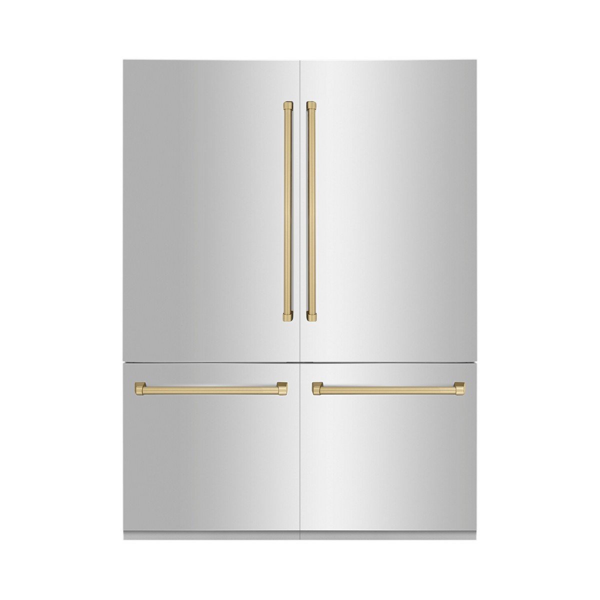 ZLINE RBIVZ-304-60 AUTOGRAPH EDITION 59 3/4 INCH 32.2 CU. FT. BUILT-IN 4 DOOR FRENCH DOOR REFRIGERATOR WITH INTERNAL WATER AND ICE DISPENSER