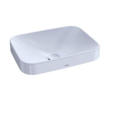 TOTO LT425G#01 ARVINA 20 INCH RECTANGLE VESSEL LAVATORY IN COTTON - OUTSET