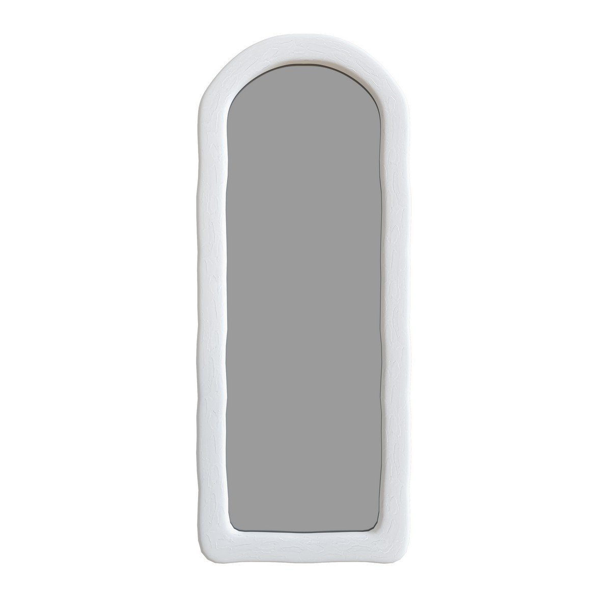 GLASS WAREHOUSE MF-PUAR-30X71-W THEA 30 X 71 INCH POLYURETHANE WALL MOUNTED RECTANGULAR BATHROOM MIRROR IN WHITE