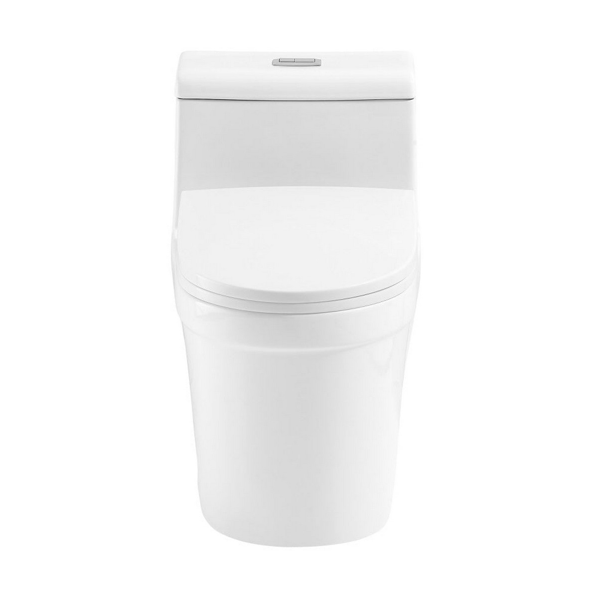 SWISS MADISON CT-1T266 KENT 1.1/1.6 GPF VORTEX DUAL-FLUSH ONE-PIECE ELONGATED TOILET IN GLOSSY WHITE