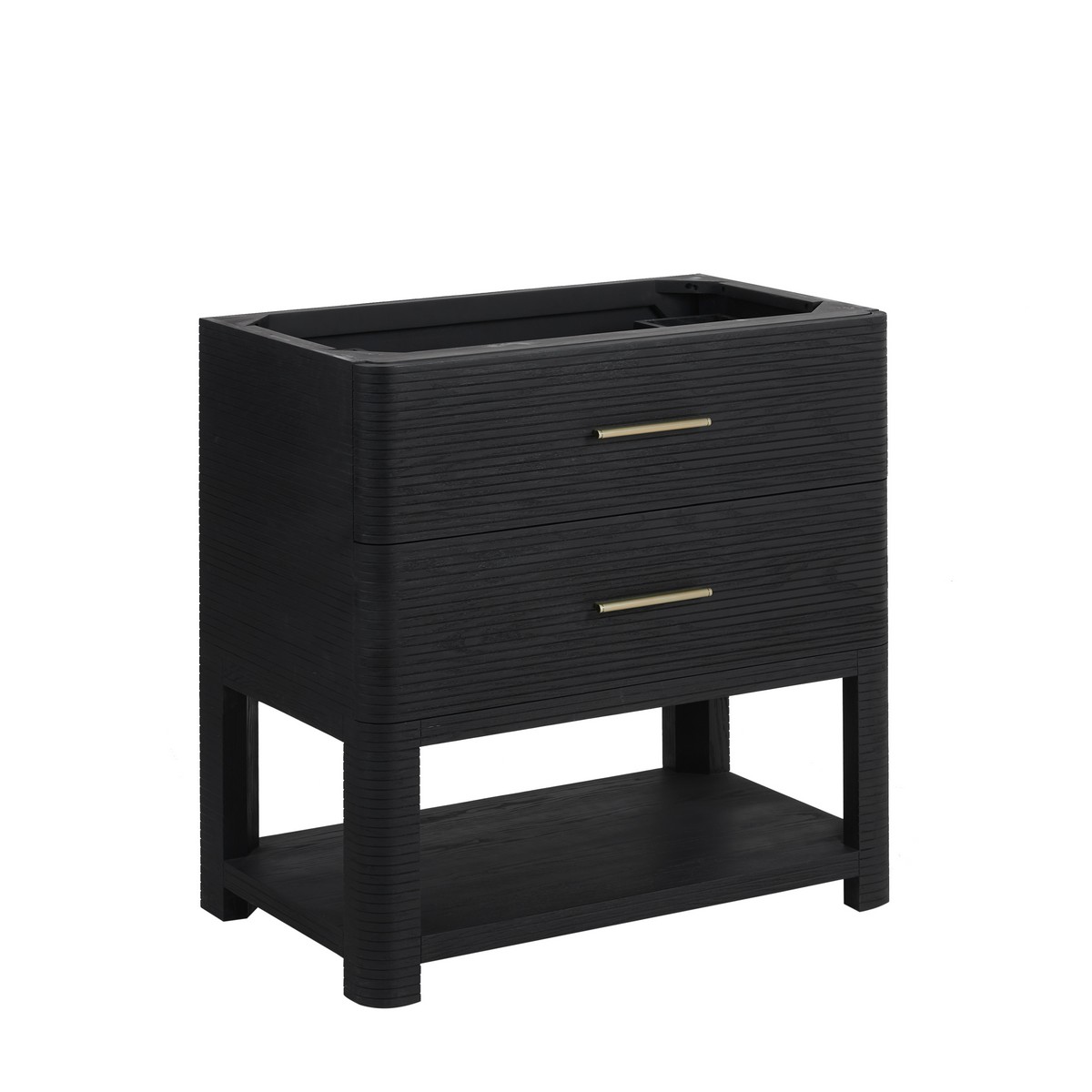 JAMES MARTIN D704-V36-CBO LUCIAN 35 3/4 INCH FREE-STANDING SINGLE SINK BATHROOM VANITY CABINET ONLY IN CARBON OAK