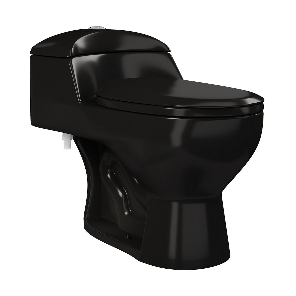 SWISS MADISON SM-1T803GB CHATEAU 1.1/1.6 GPF DUAL FLUSH ONE-PIECE ELONGATED TOILET IN GLOSSY BLACK