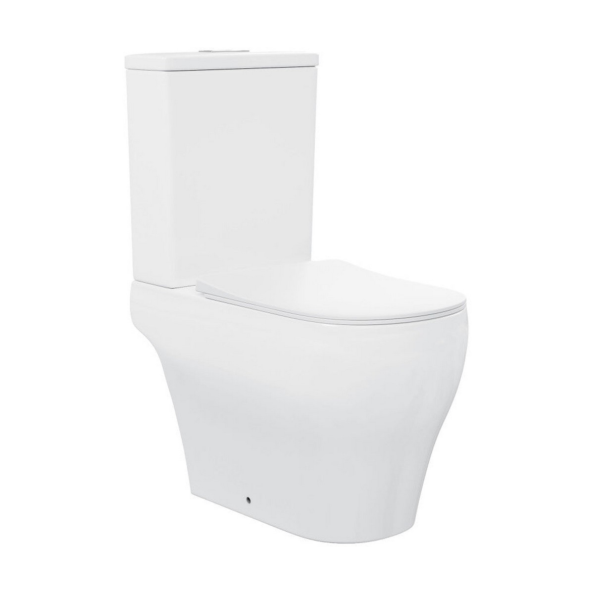 SWISS MADISON SM-2T140 LUNE 1.1/1.6 GPF DUAL-FLUSH TWO-PIECE ELONGATED TOILET IN GLOSSY WHITE