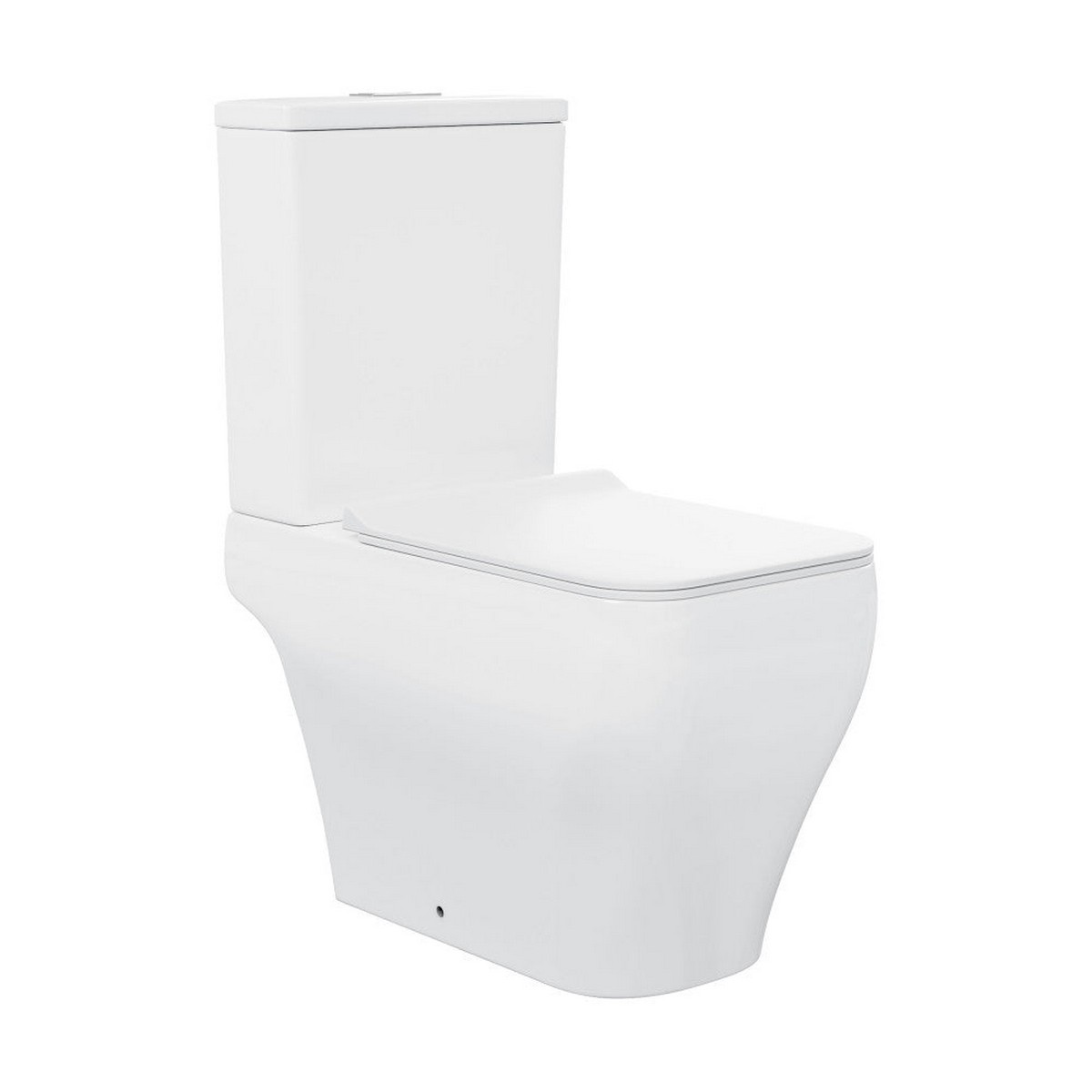 SWISS MADISON SM-2T141 NADAR 1.1/1.6 GPF DUAL FLUSH TWO-PIECE ELONGATED TOILET IN GLOSSY WHITE
