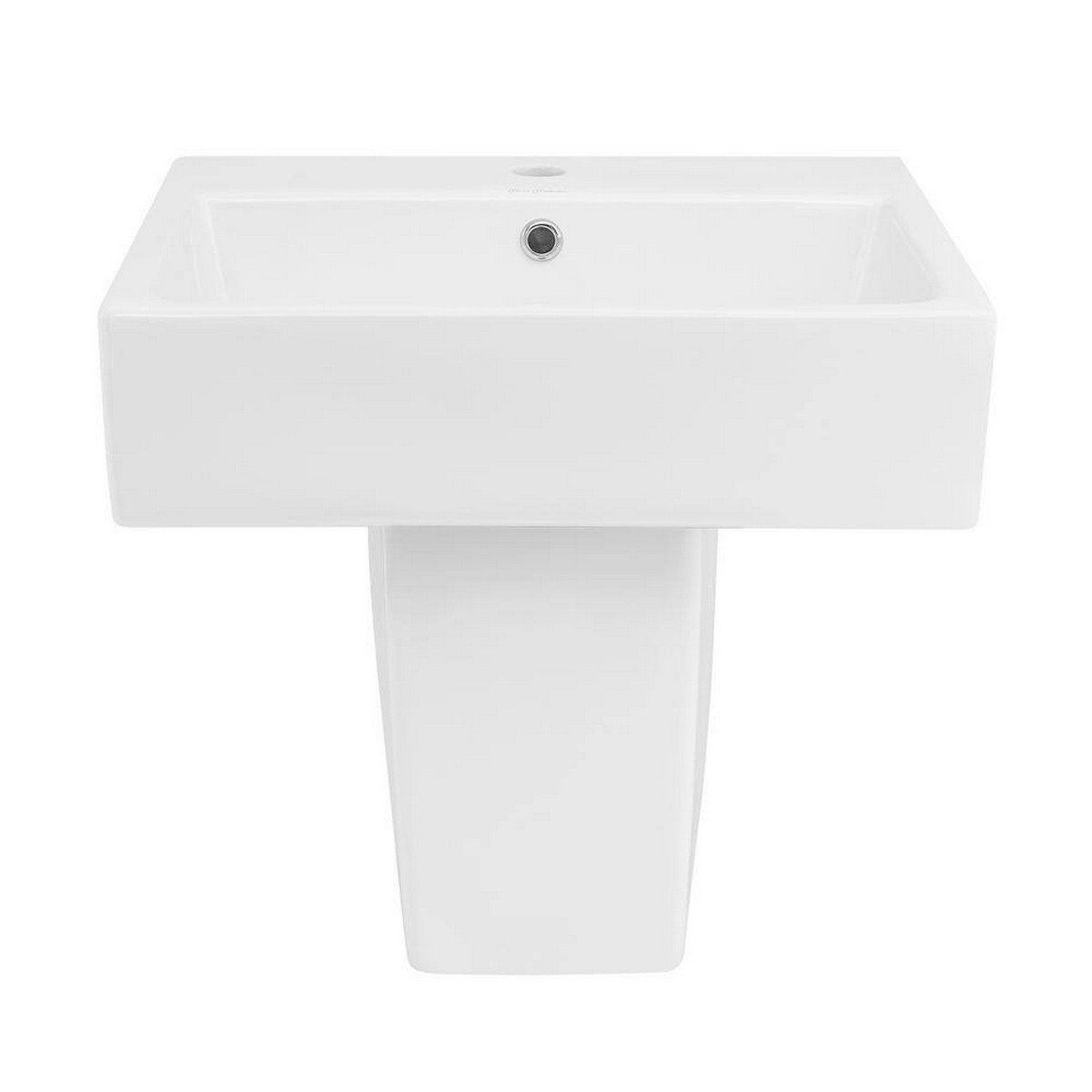 SWISS MADISON SM-WS399 CONCORDE 20 3/4 INCH TWO-PIECE WALL MOUNTED CERAMIC BATHROOM SINK IN GLOSSY WHITE
