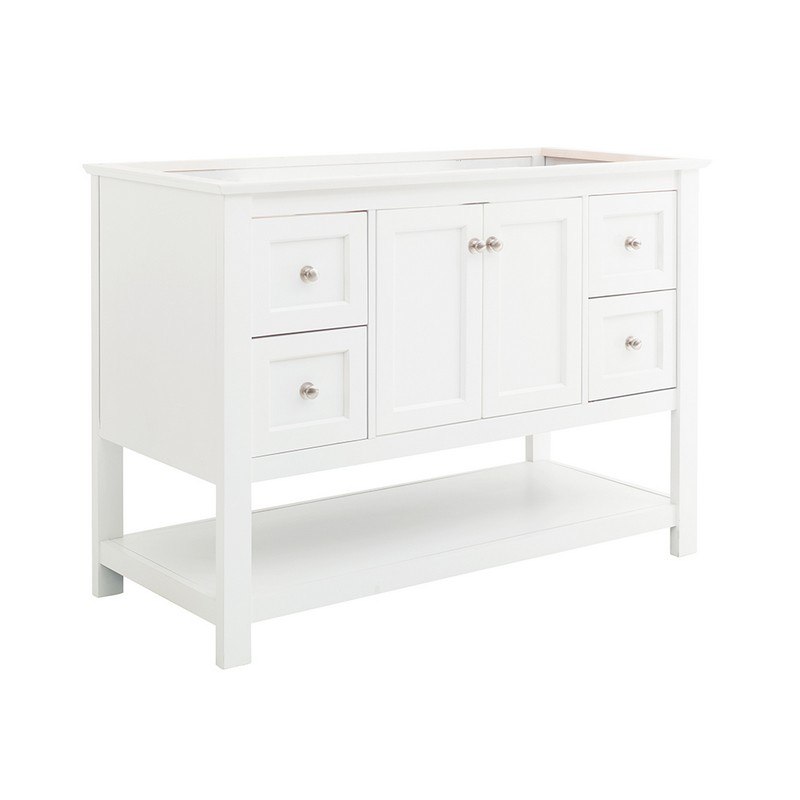 FRESCA FCB2348WH MANCHESTER 48 INCH  WHITE TRADITIONAL BATHROOM CABINET