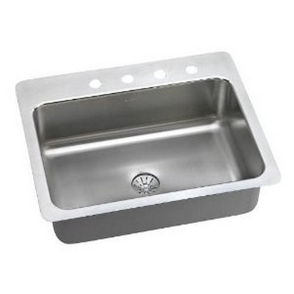 ELKAY DLSR272210PD1 STAINLESS STEEL 27 L X 22 W X 10 D UNIVERSAL MOUNT KITCHEN SINK KIT, 1 FAUCET HOLE