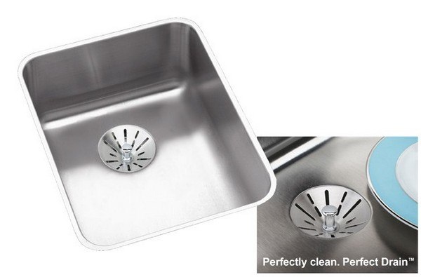 ELKAY ELUHAD141850PD STAINLESS STEEL 16-1/2 L X 20-1/2 W X 4-7/8 D UNDERMOUNT KITCHEN SINK WITH PERFECT DRAIN