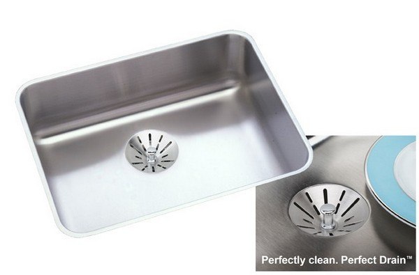 ELKAY ELUHAD211550PD STAINLESS STEEL 23-1/2 L X 18-1/4 W X 4-7/8 D UNDERMOUNT KITCHEN SINK WITH PERFECT DRAIN