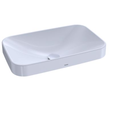 TOTO LT426G#01 ARVINA 23-5/8 INCH RECTANGLE VESSEL LAVATORY IN COTTON - OUTSET