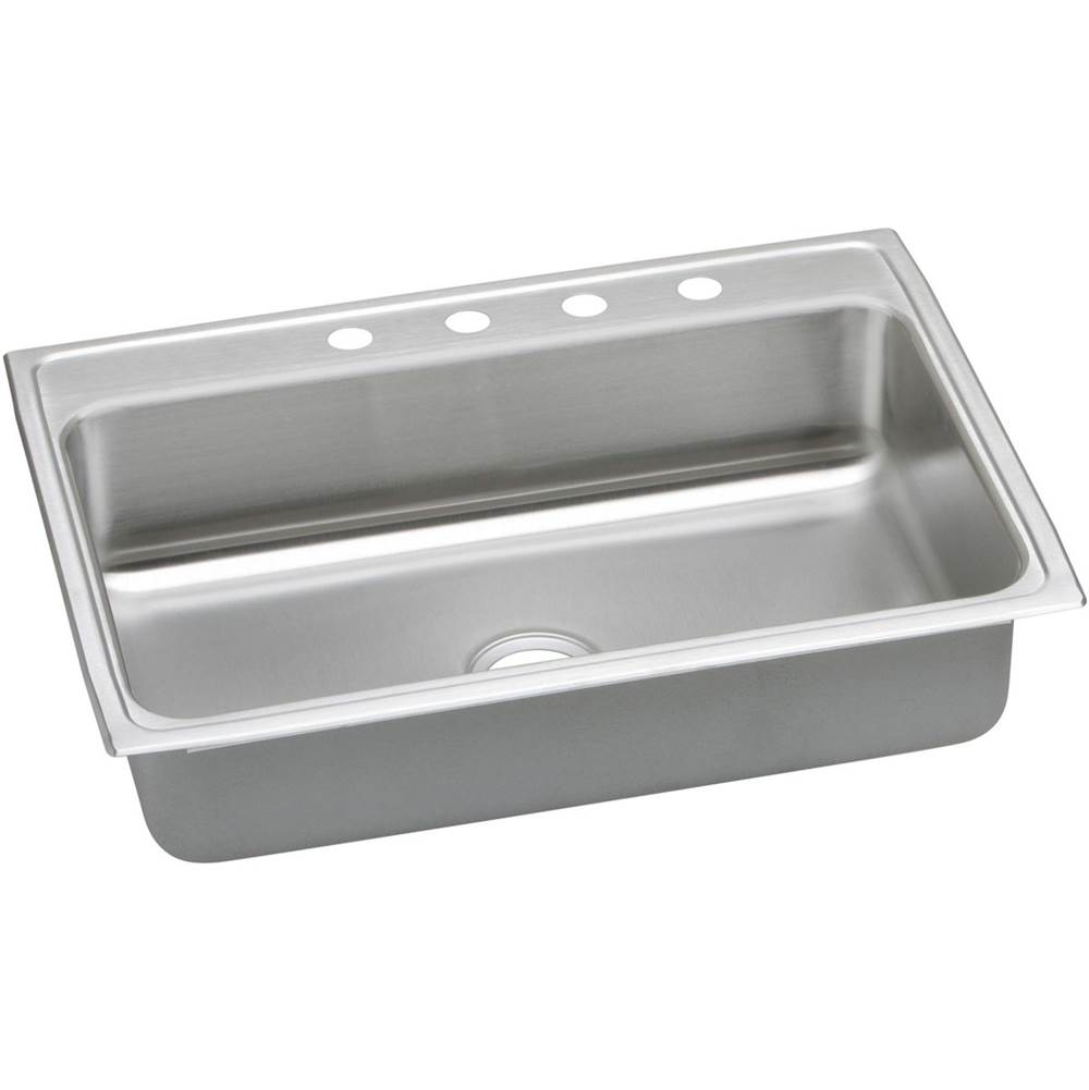 ELKAY PSR31221 PACEMAKER STAINLESS STEEL 31 L X 22 W X 7-1/8 D TOP MOUNT KITCHEN SINK, 1 FAUCET HOLE