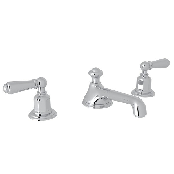 ROHL U.3705L-2 PERRIN & ROWE EDWARDIAN LOW LEVEL SPOUT WIDESPREAD LAVATORY FAUCET, METAL LEVERS