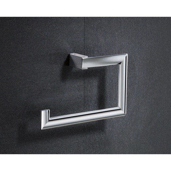 GEDY 5570-13 KENT SQUARE CHROMED BRASS TOWEL RING