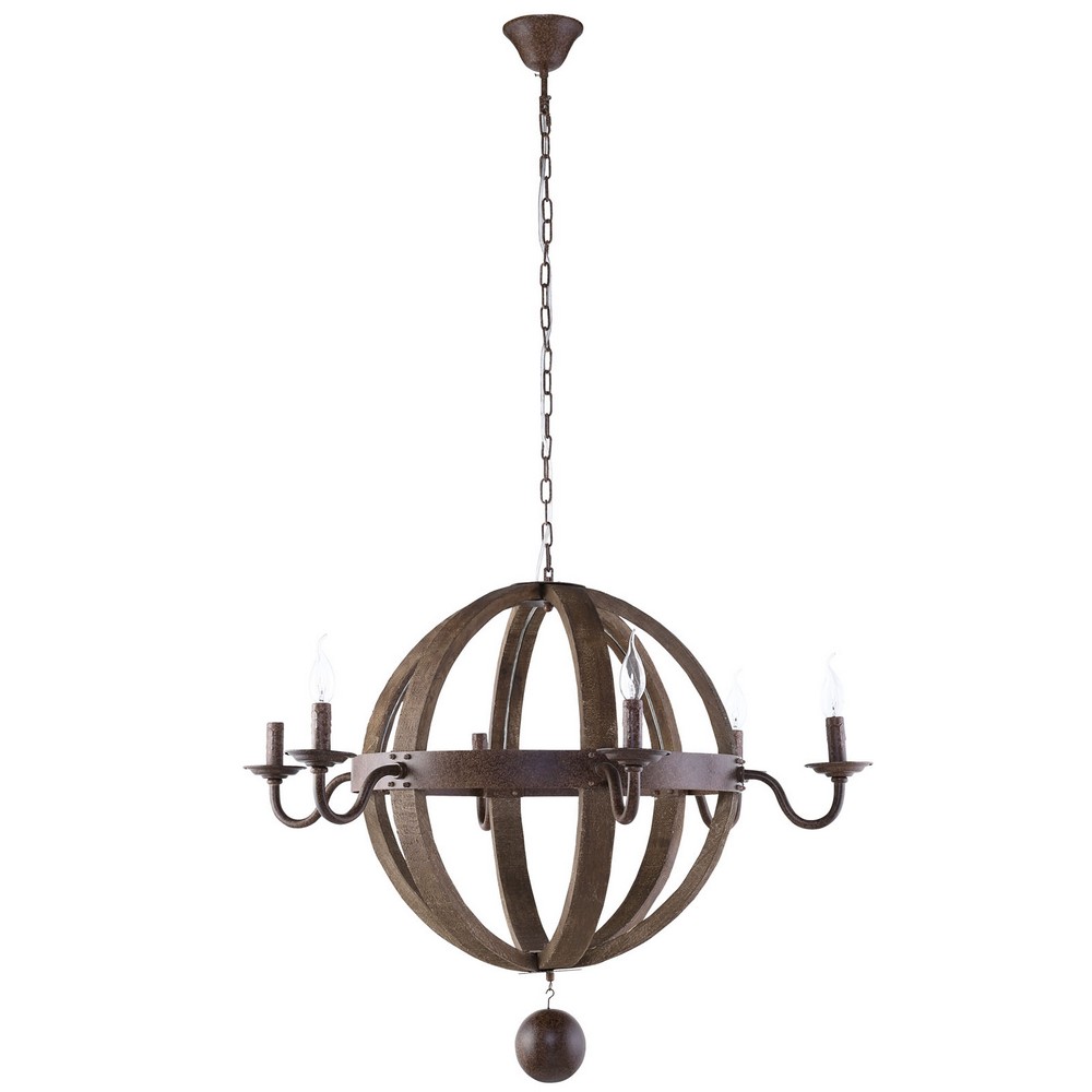 MODWAY EEI-1569 CATAPULT 37 INCH CEILING-MOUNTED CHANDELIER LIGHT IN ANTIQUE BRASS