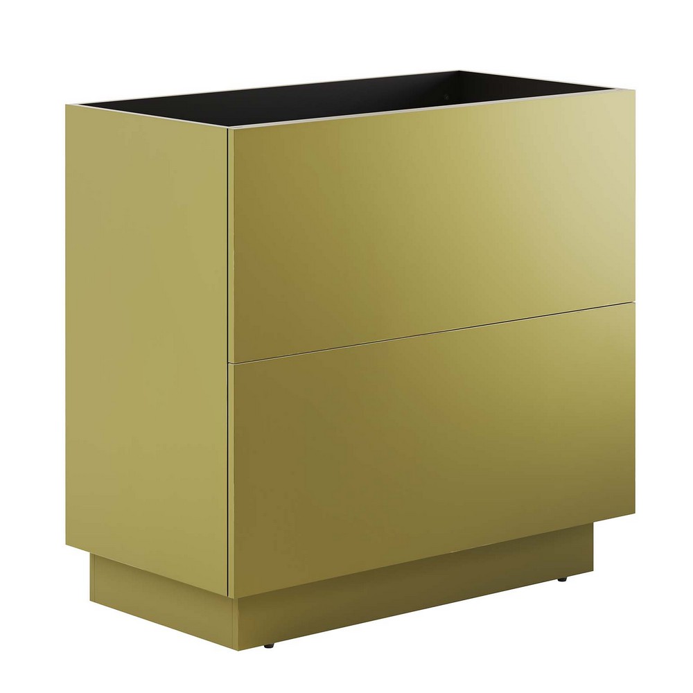 MODWAY EEI-6134-GLD QUANTUM 35 INCH FREE-STANDING BATHROOM VANITY CABINET ONLY IN GOLD