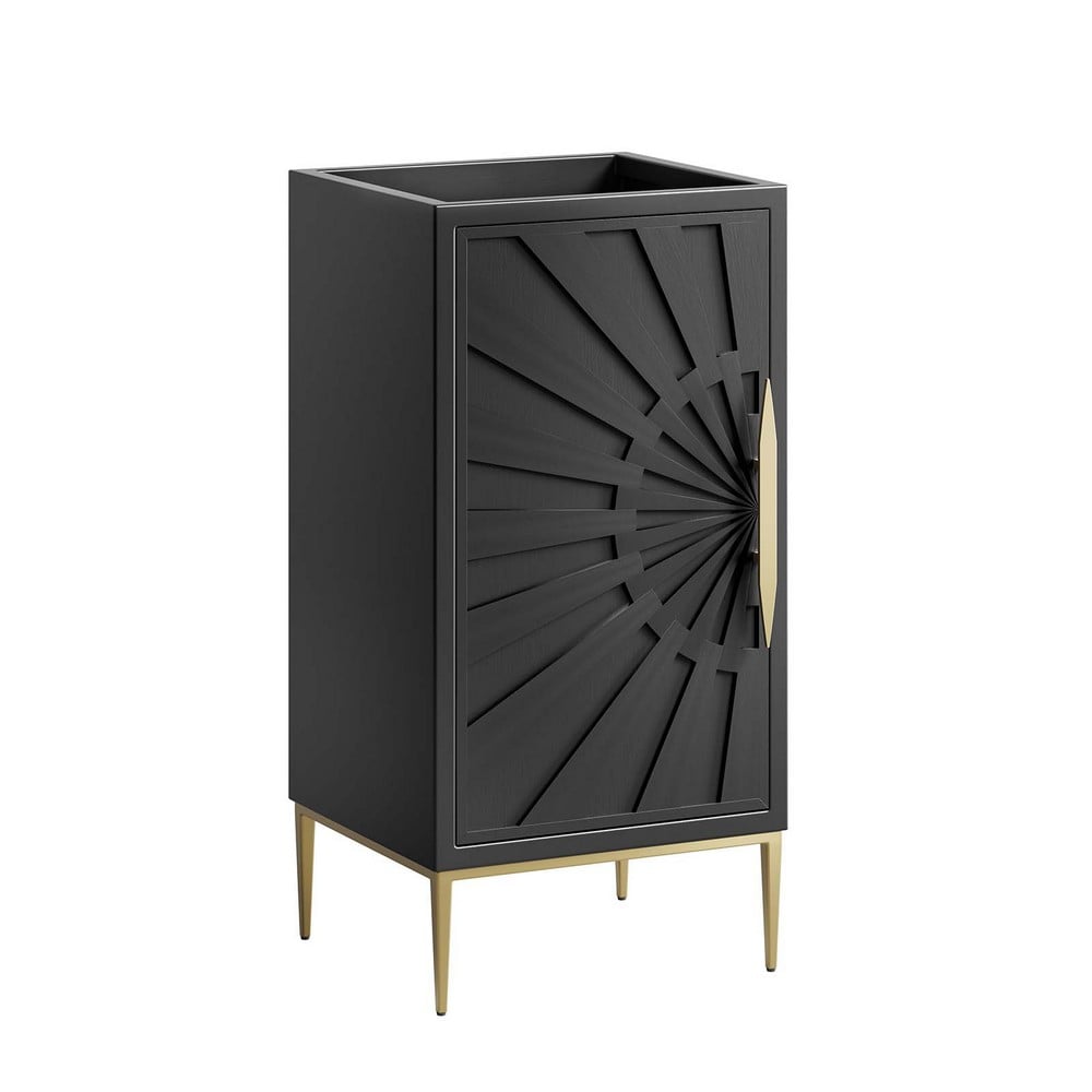 MODWAY EEI-6159-BLK AWAKEN 16 1/2 INCH FREE-STANDING BATHROOM VANITY CABINET ONLY IN BLACK