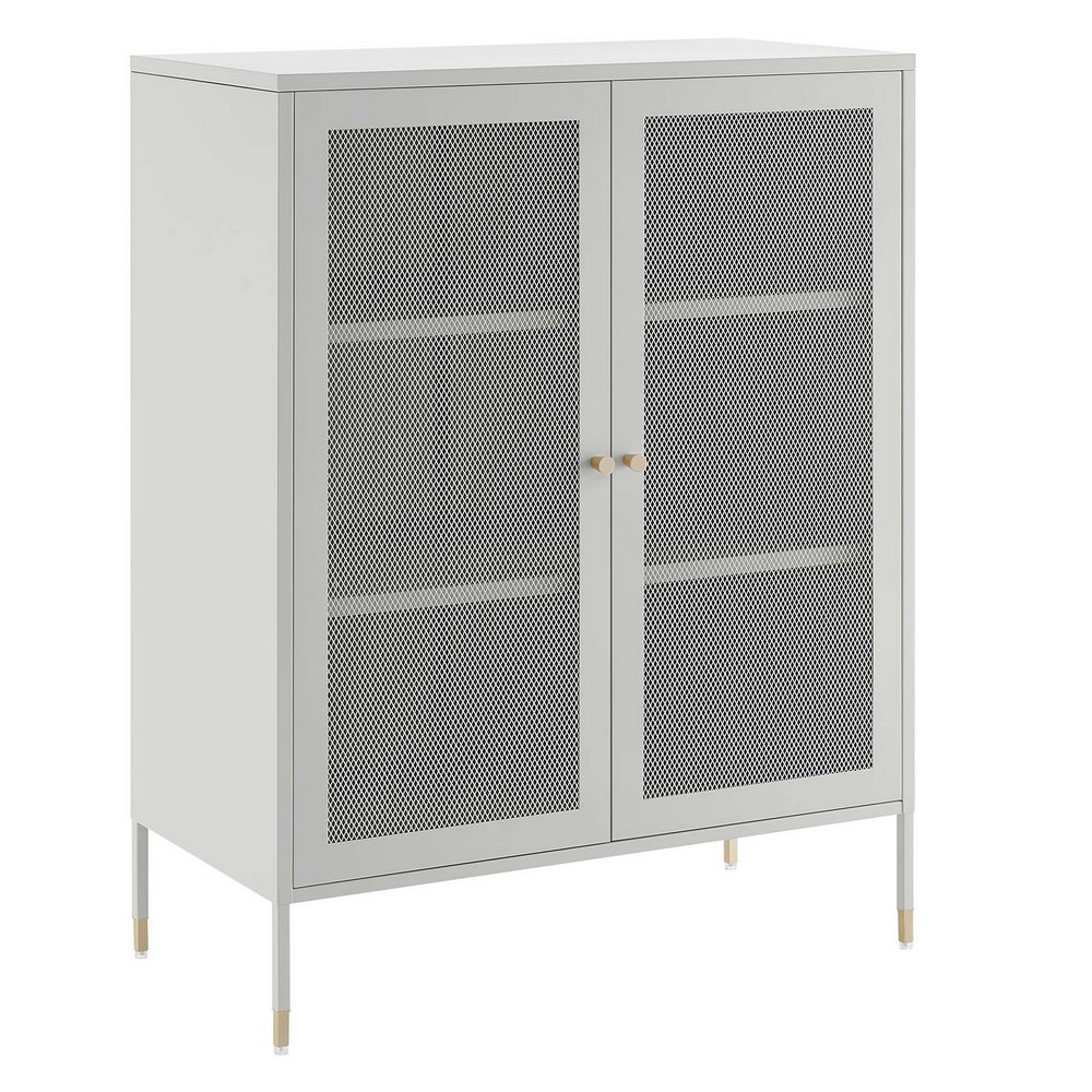 MODWAY EEI-6209-LGR COVELO 31 1/2 INCH ACCENT CABINET IN LIGHT GRAY