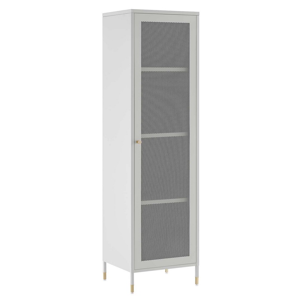MODWAY EEI-6210-LGR COVELO 15 1/2 INCH TALL STORAGE CABINET IN LIGHT GRAY