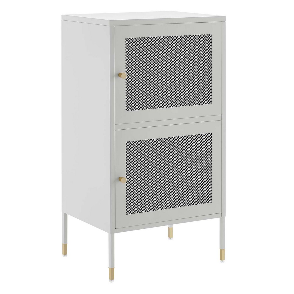 MODWAY EEI-6218-LGR COVELO 17 1/2 INCH ACCENT CABINET IN LIGHT GRAY
