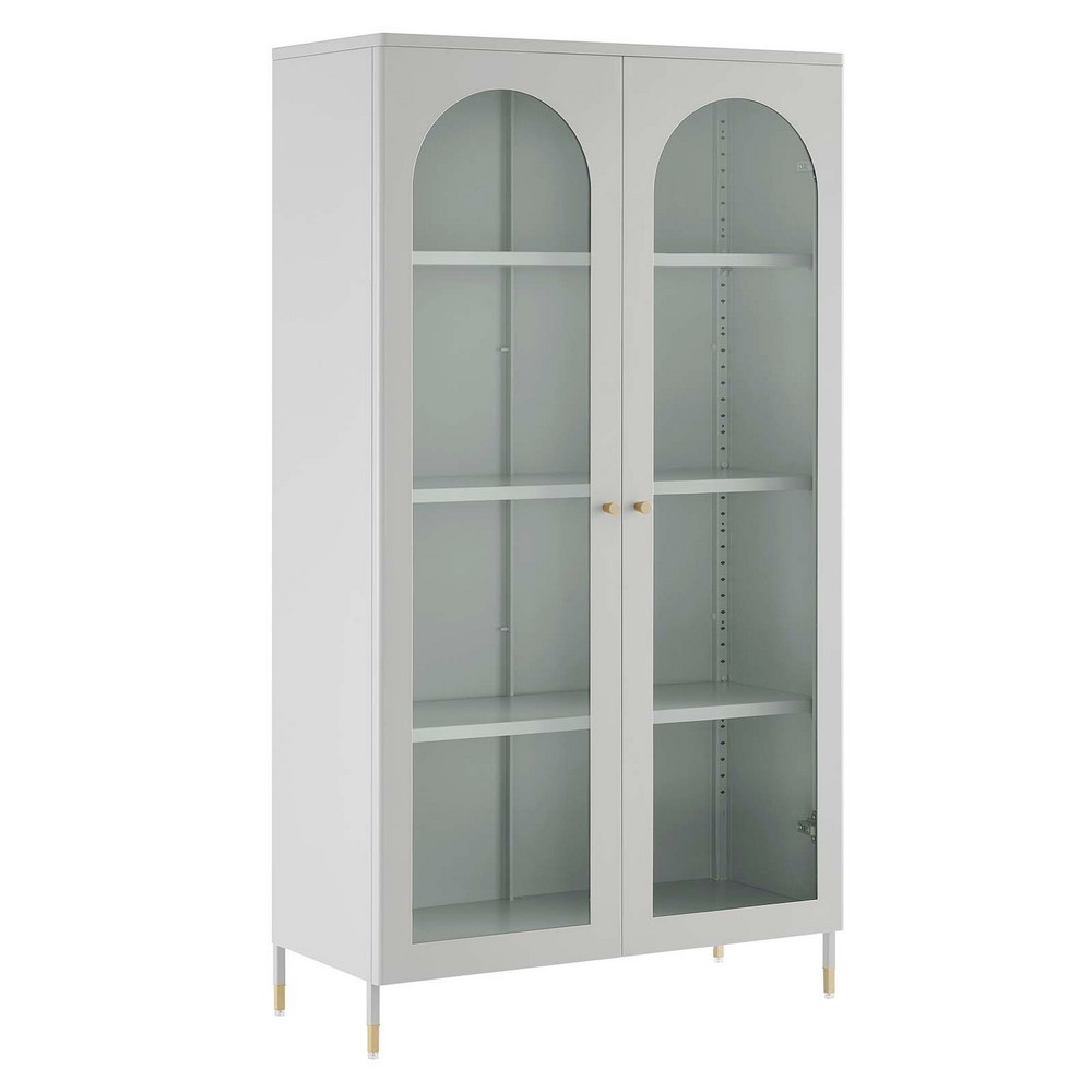 MODWAY EEI-6220-LGR ARCHWAY 31 1/2 INCH STORAGE CABINET IN LIGHT GRAY