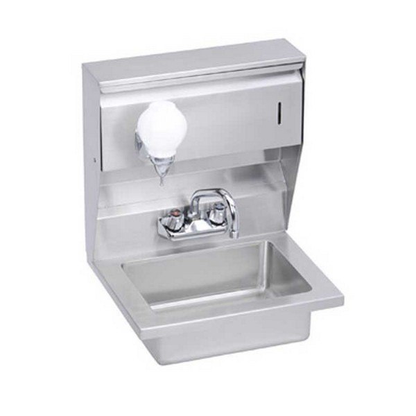 ELKAY EHS-18-STDX ECONOMY 18L X 14.5W X 22.375H HAND SINK, FEATURING SOAP AND TOWEL DISPENSER