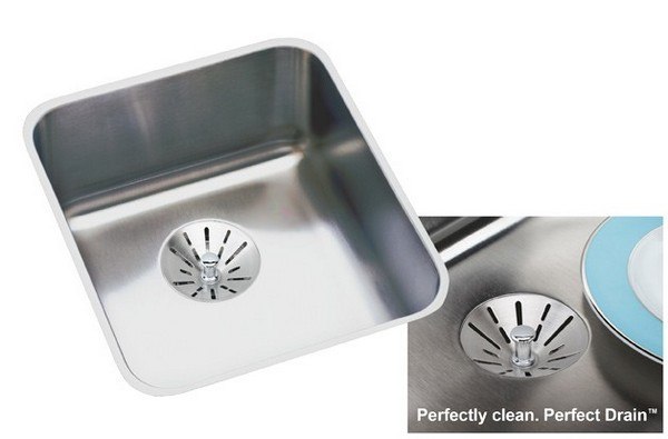 ELKAY ELUHAD131655PD STAINLESS STEEL 16 L X 18-1/2 W X 5-3/8 D UNDERMOUNT KITCHEN SINK WITH PERFECT DRAIN
