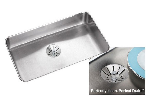 ELKAY ELUHAD281650PD STAINLESS STEEL 30-1/2 L X 18-1/2 W X 4-7/8 D UNDERMOUNT KITCHEN SINK WITH PERFECT DRAIN
