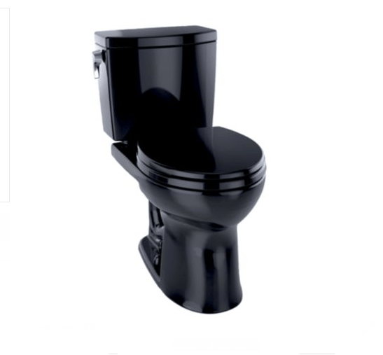 TOTO CST453CUF#51 DRAKE II 1.0 GPF TWO PIECE ROUND TOILET IN EBONY WITHOUT CEFIONTECT GLAZE COLORS