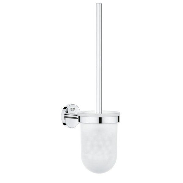 GROHE 40463001 BAUCOSMOPOLITAN TOILET BRUSH SET IN STARLIGHT CHROME