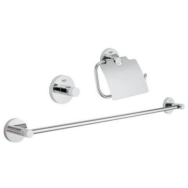 GROHE 40775 ESSENTIALS GUEST BATHROOM ACCESSORIES SET 3-IN-1
