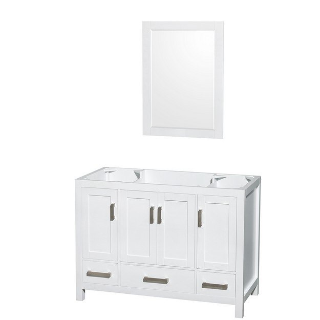 WYNDHAM COLLECTION WCS141448SWHCXSXXM24 SHEFFIELD 48 INCH VANITY IN WHITE