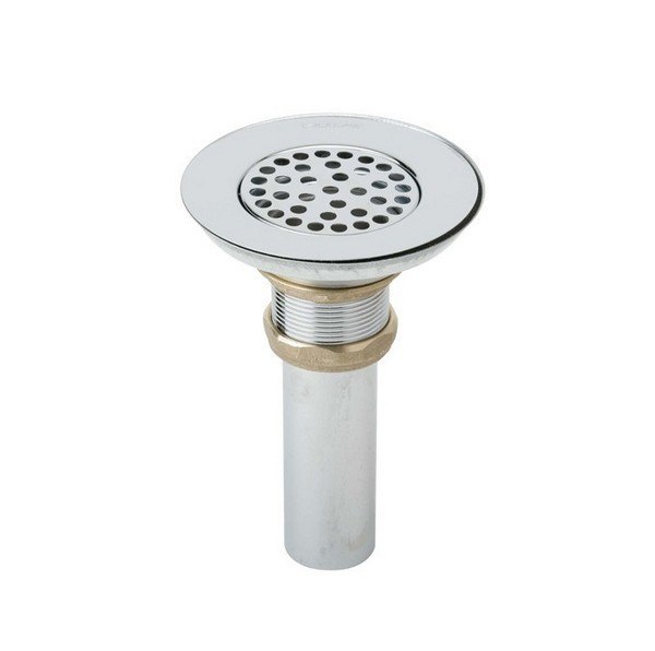 ELKAY LK18 3-1/2 DRAIN NICKEL PLATED BRASS BODY, STRAINER AND TAILPIECE