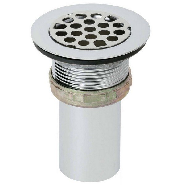 ELKAY LK8 DRAIN FITTING TYPE 304 STAINLESS STEEL BODY, GRID STRAINER AND TAILPIECE