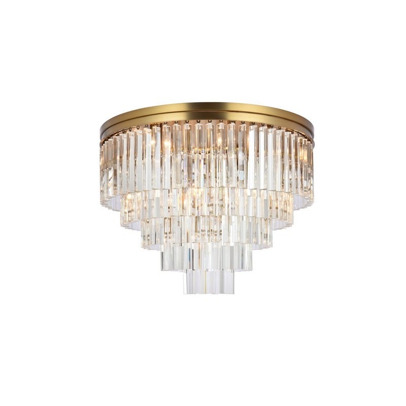 ELEGANT FURNITURE LIGHTING 1201F32SG/RC SYDNEY 32 INCH CEILING-MOUNTED FLUSH MOUNT LIGHT IN SATIN GOLD