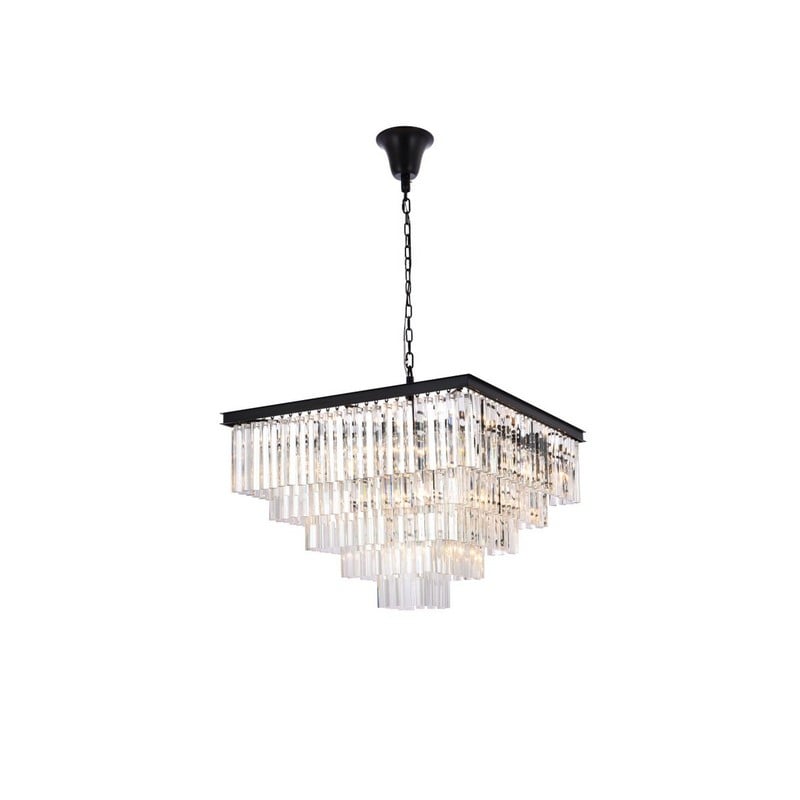 ELEGANT FURNITURE LIGHTING 1201S34/RC SYDNEY 34 INCH CEILING-MOUNTED CHANDELIER LIGHT