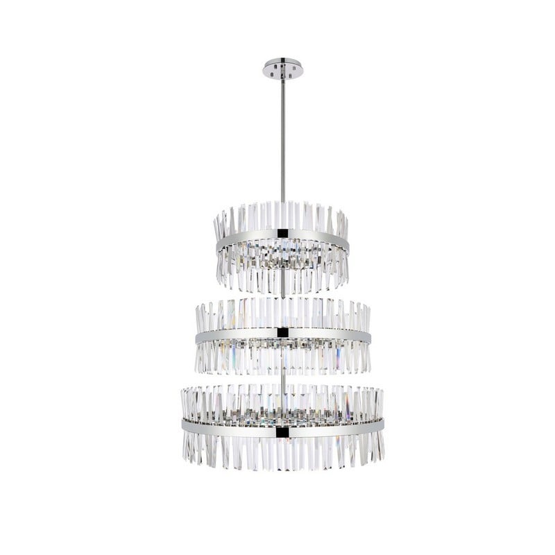 ELEGANT FURNITURE LIGHTING 6200G36L3 SEREPHINA 36 INCH CEILING-MOUNTED CHANDELIER LIGHT