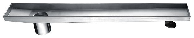 DAWN DHC240004 STAINLESS STEEL SHOWER DRAIN CHANNEL SIDE OUTLET WITH ADJUSTABLE FEET 24 INCH