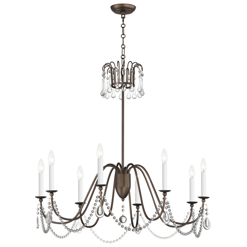 MAXIM LIGHTING 12168-CRY PLUMETTE 36 INCH CEILING-MOUNTED INCANDESCENT CHANDELIER LIGHT