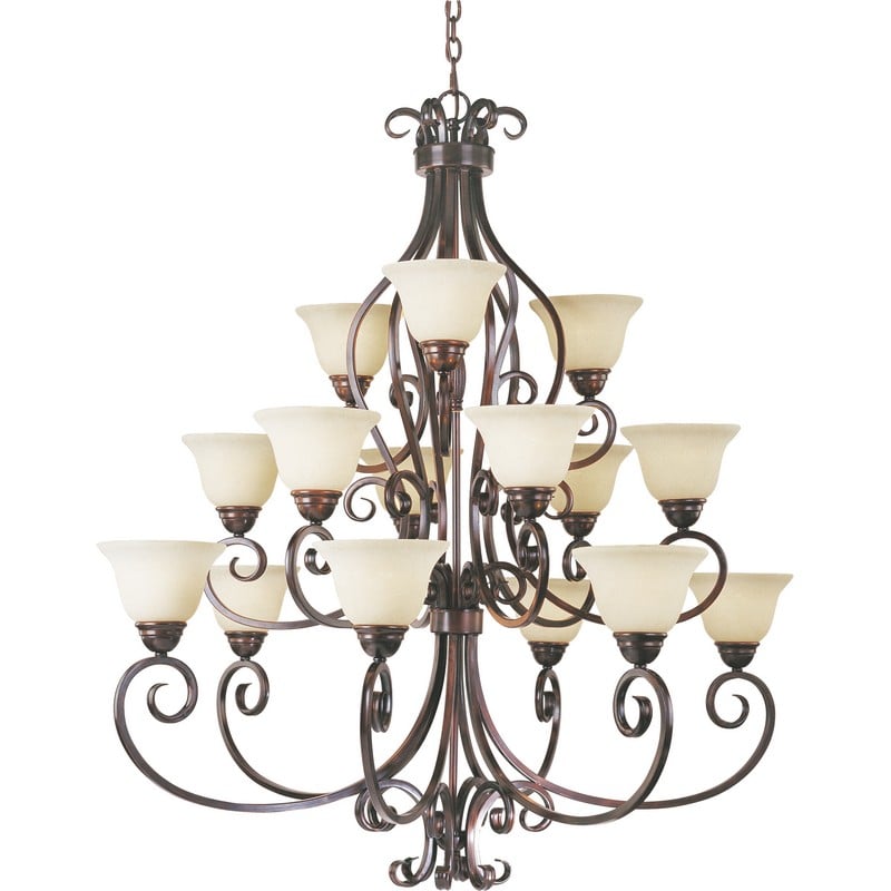 MAXIM LIGHTING 12209FIOI MANOR 45 INCH CEILING-MOUNTED INCANDESCENT CHANDELIER LIGHT