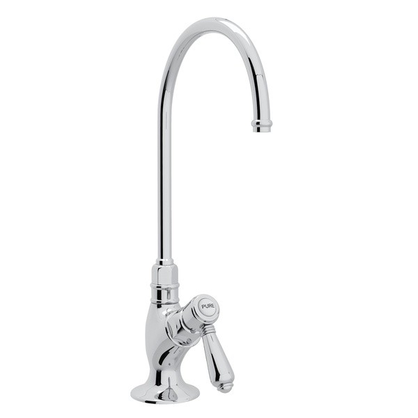 ROHL A1635LM-2 COUNTRY SINGLE HOLE SAN JULIO C-SPOUT FILTER FAUCET WITH MINI METAL LEVER