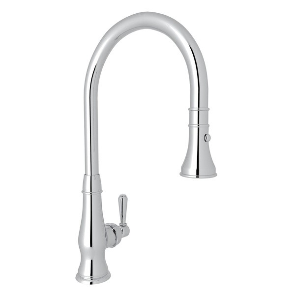 ROHL A3420LM-2 COUNTRY PATRIZIA PULL-DOWN SINGLE HOLE KITCHEN FAUCET WITH METAL LEVER