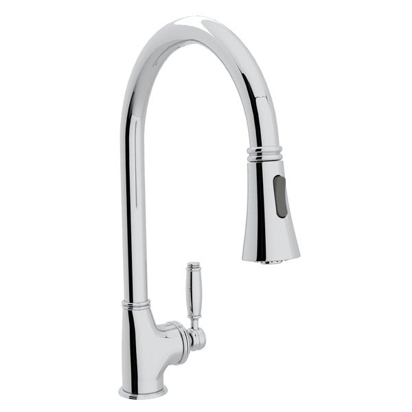 ROHL MB7928LM-2 MICHAEL BERMAN HIGH-SPOUT PULL-DOWN SINGLE HOLE KITCHEN FAUCET WITH METAL LEVER