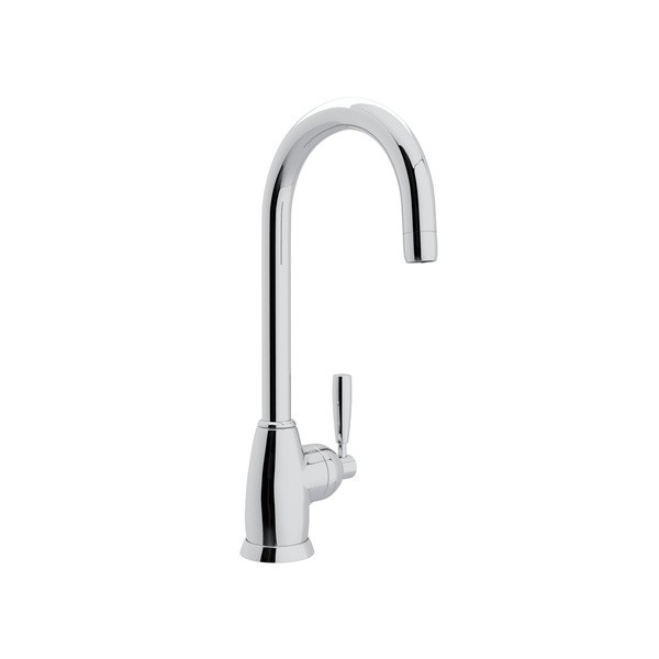 ROHL U.4842LS-2 PERRIN & ROWE HOLBORN SINGLE HOLE BAR/FOOD PREP FAUCET WITH "C" SPOUT AND METAL LEVERS