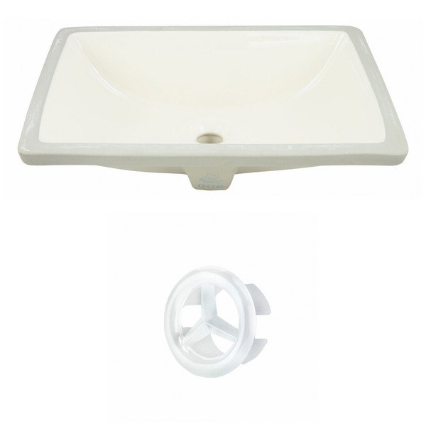 AMERICAN IMAGINATIONS AI-20431 RECTANGLE 20.75 X 14.35 INCH UNDERMOUNT SINK SET IN BISCUIT