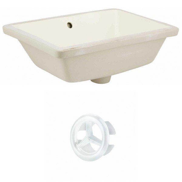 AMERICAN IMAGINATIONS AI-20439 RECTANGLE 18.25 X 13.5 INCH UNDERMOUNT SINK SET IN BISCUIT